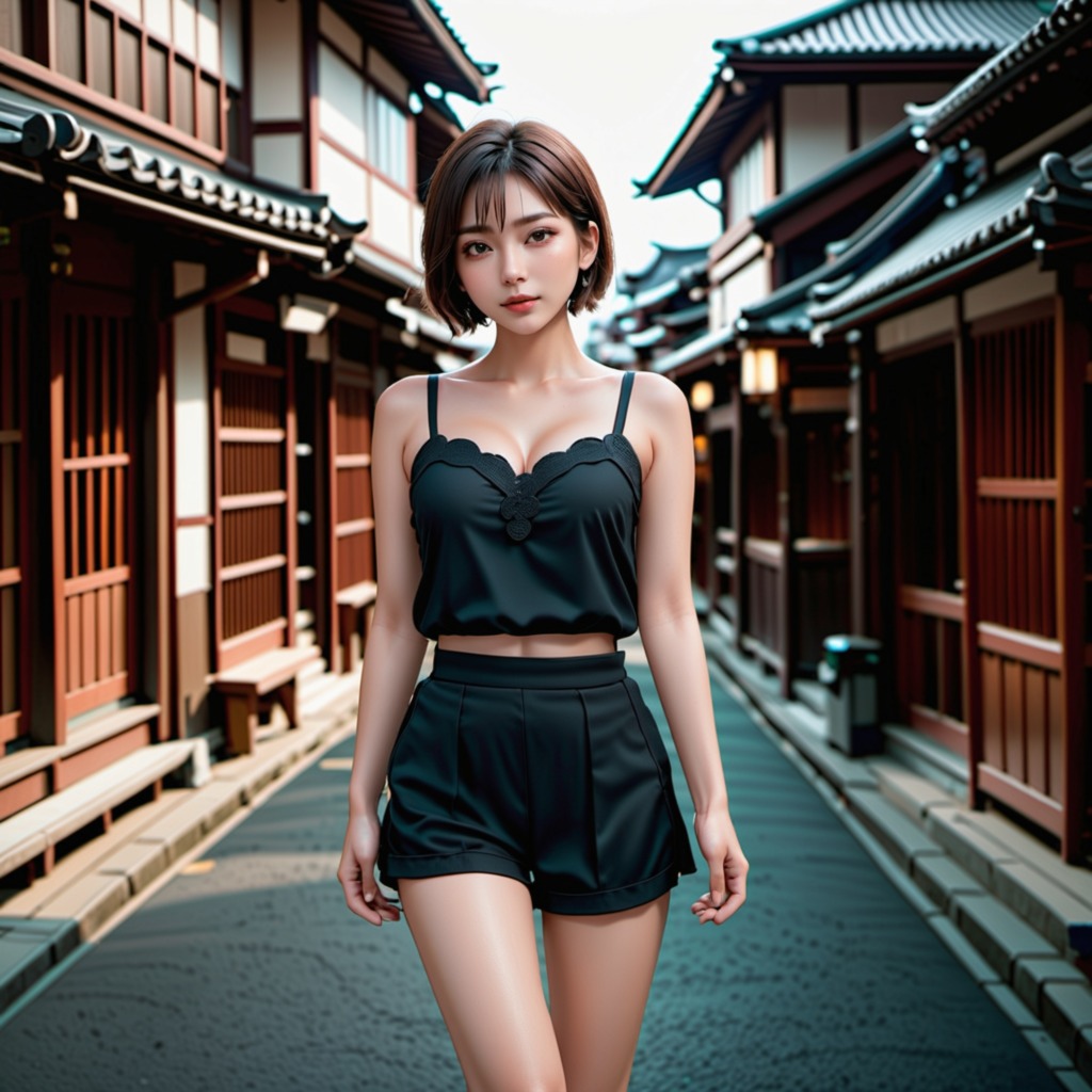 京都の魅惑―Stable Diffusion XL（SDXL）が描く、京都旅行美女たちのしっとりとした美しさ