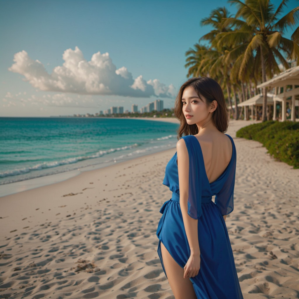 サンシャイン・ガール―Stable Diffusion XL（SDXL）が描く、マイアミのビーチで輝く水着美女たちの陽光溢れる瞬間