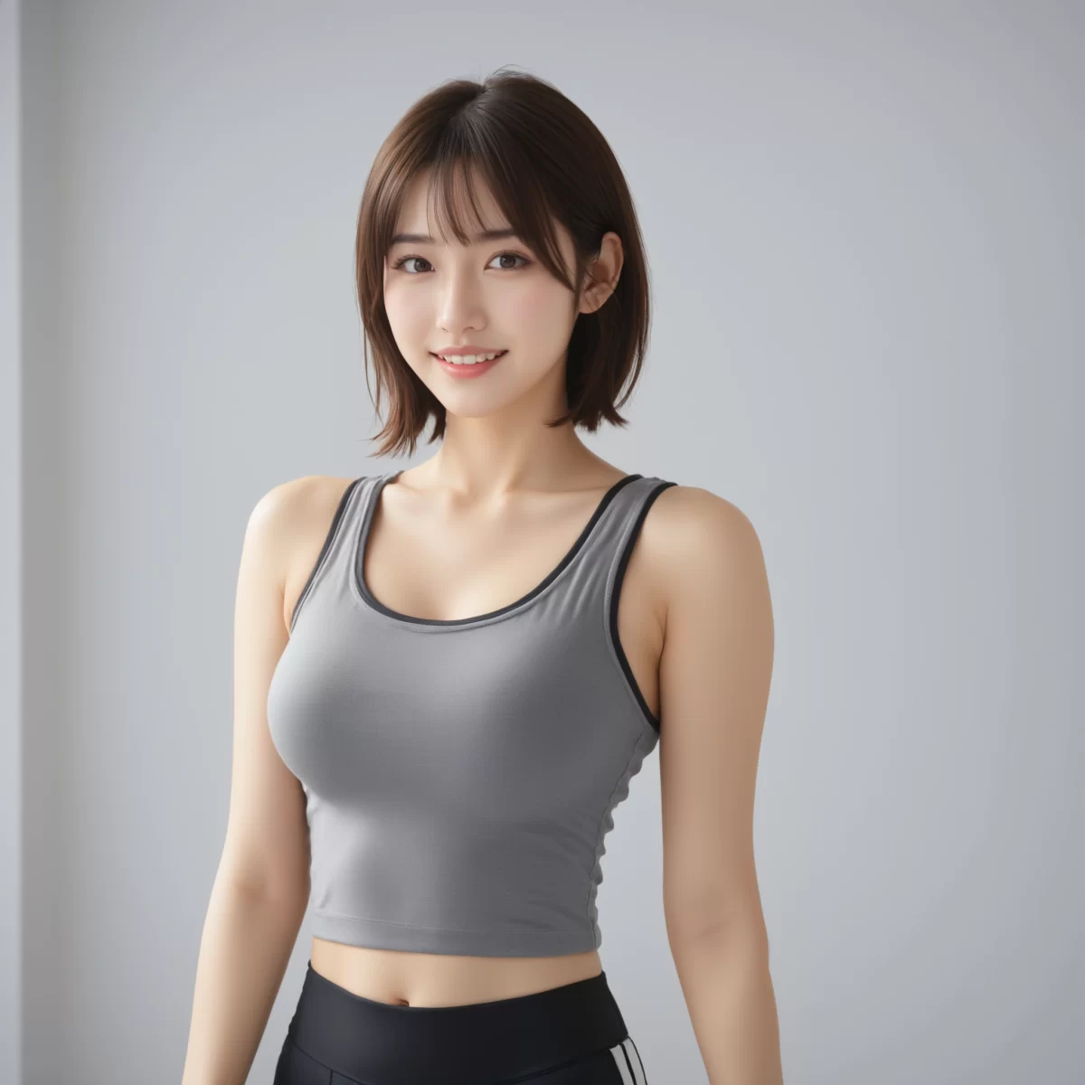 726 【AI美女】ピチっとタンクトップ×健康美が尊すぎて優勝！