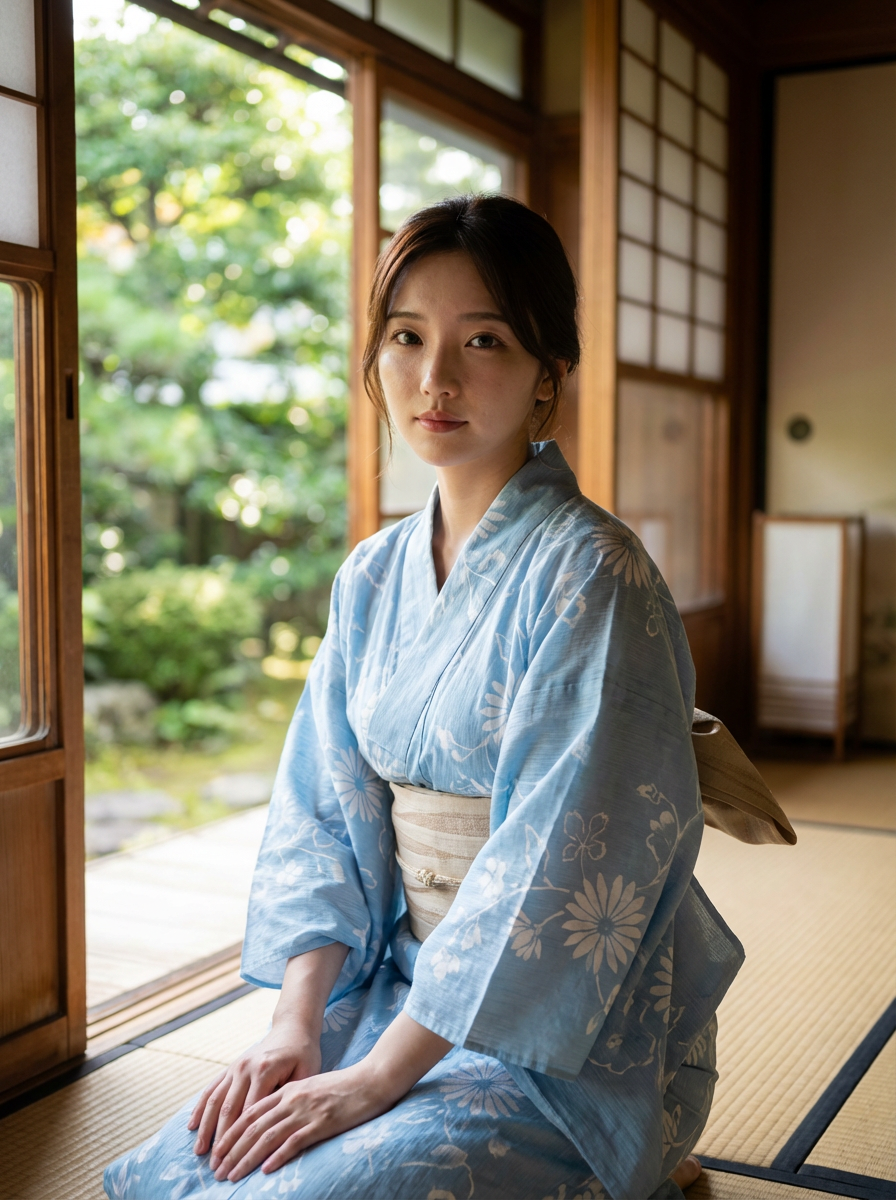 768 【AI美女】縁側×浴衣美人にドキッ。理想の彼女と過ごす夏休み